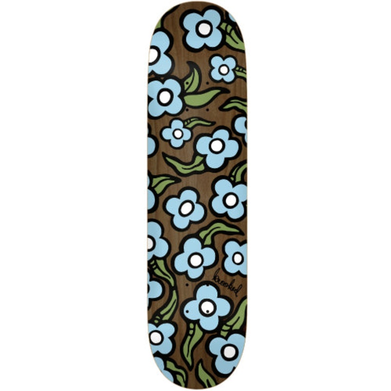 Krooked Team Wild Style Flowers Skateboard Deck Brown 8.5″ 8.5″