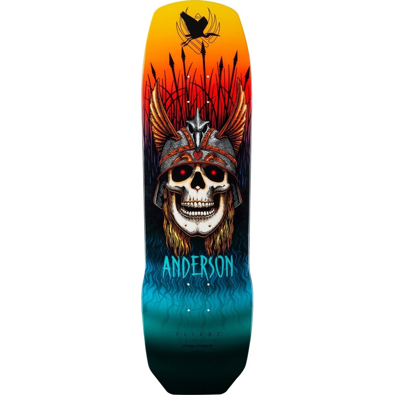 POWELL ANDY ANDERSON HERON SKULL SHAPED FLIGHT DECK 9.13 X 32.8