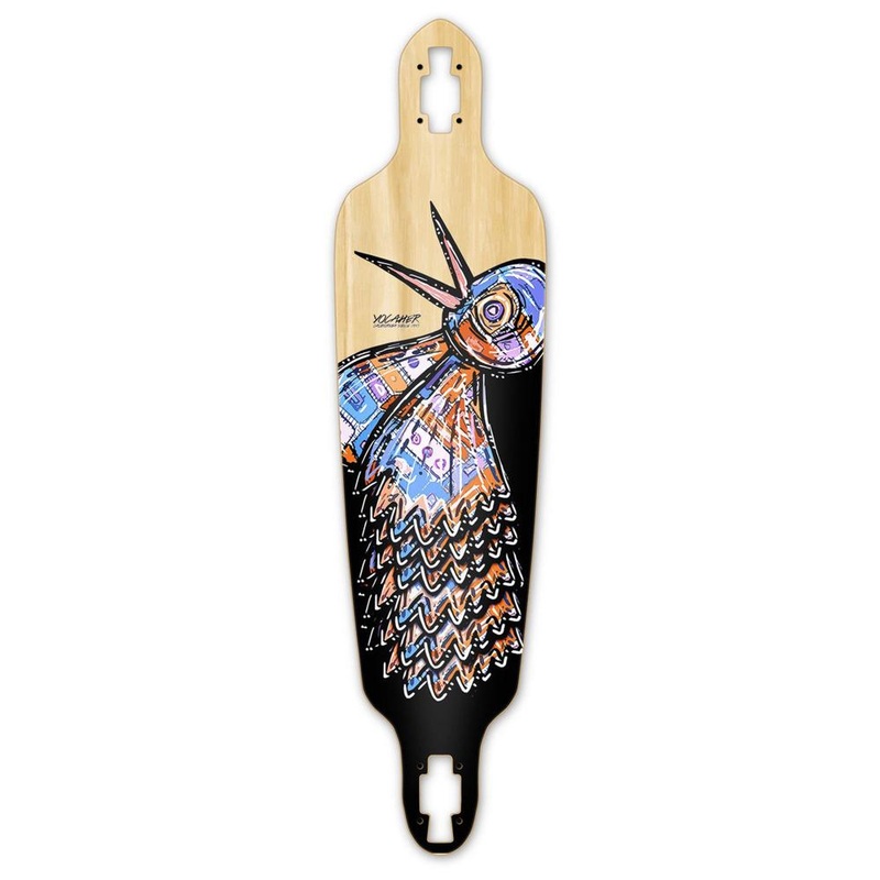 Punked Drop Through Longboard Deck – The Bird Natural Deck