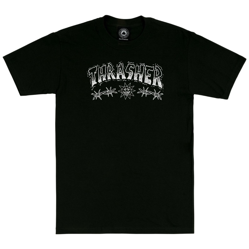 Thrasher Barbed Wire T-Shirt Black Small