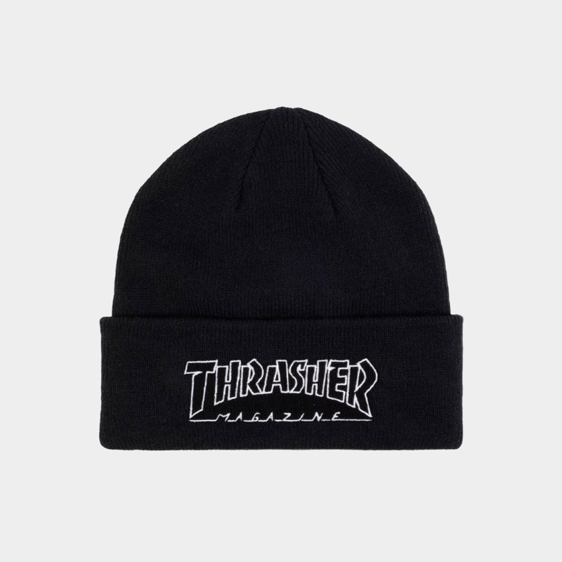 Thrasher Outlined Logo Beanie – Black