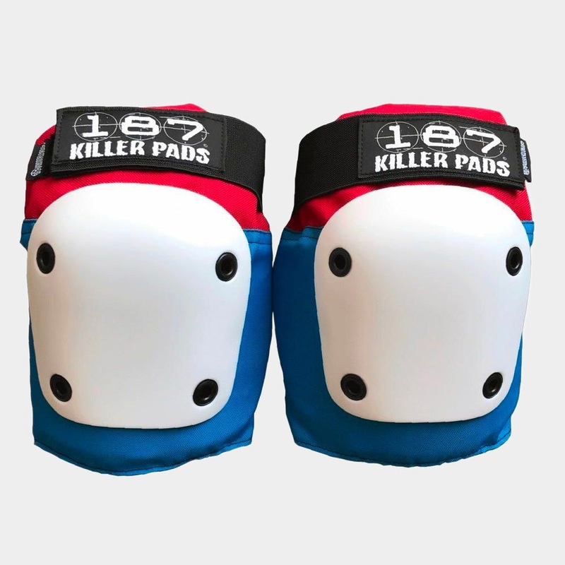 187 Killer Pads Fly Knee Pad  Red / White / Blue Adult XS
