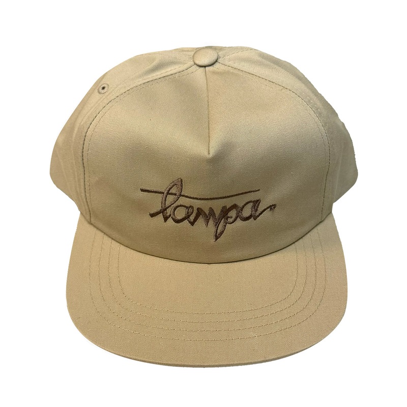 Chocolate Tampa Flip The Script Snap-Back Hat Khaki One Size Fits All