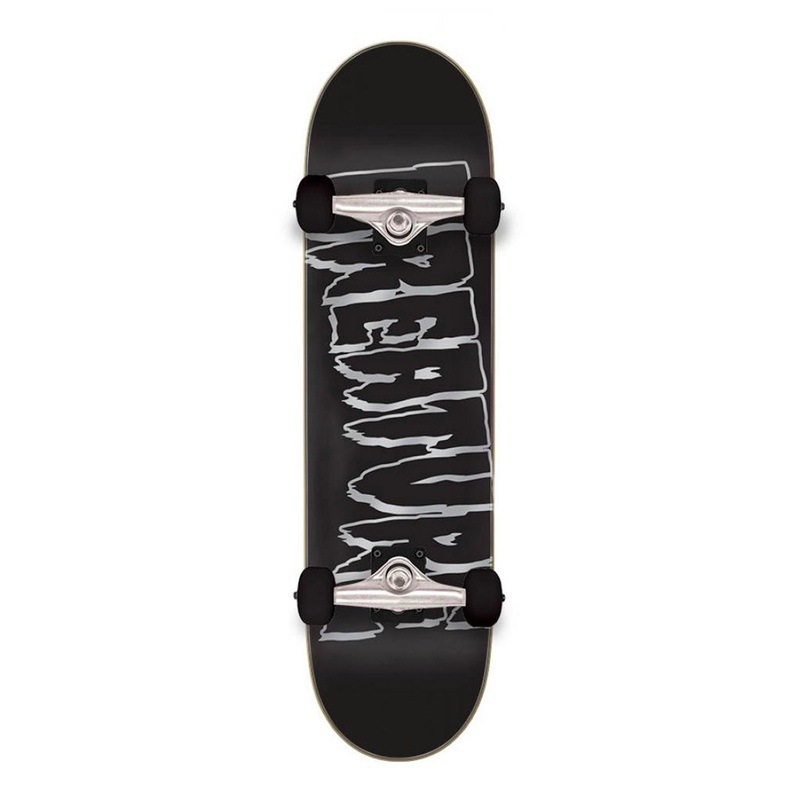 Creature – 8.25″ – Outline Metallic Large Complete Skateboard – Black