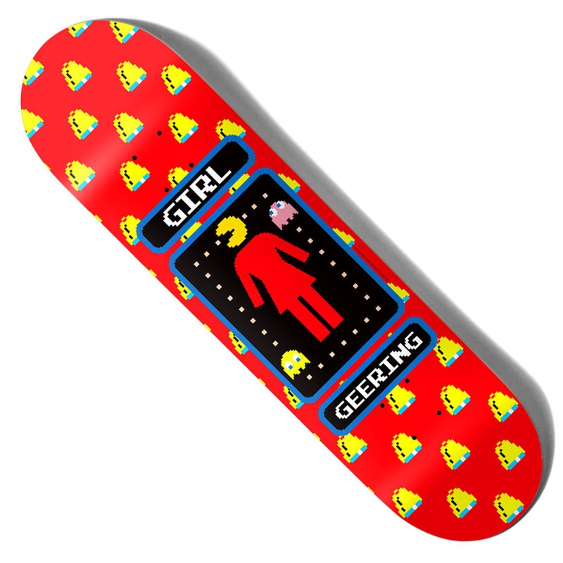 Girl Breana Geering Pac-Man Deck Red 8 x 31.5 WB:14