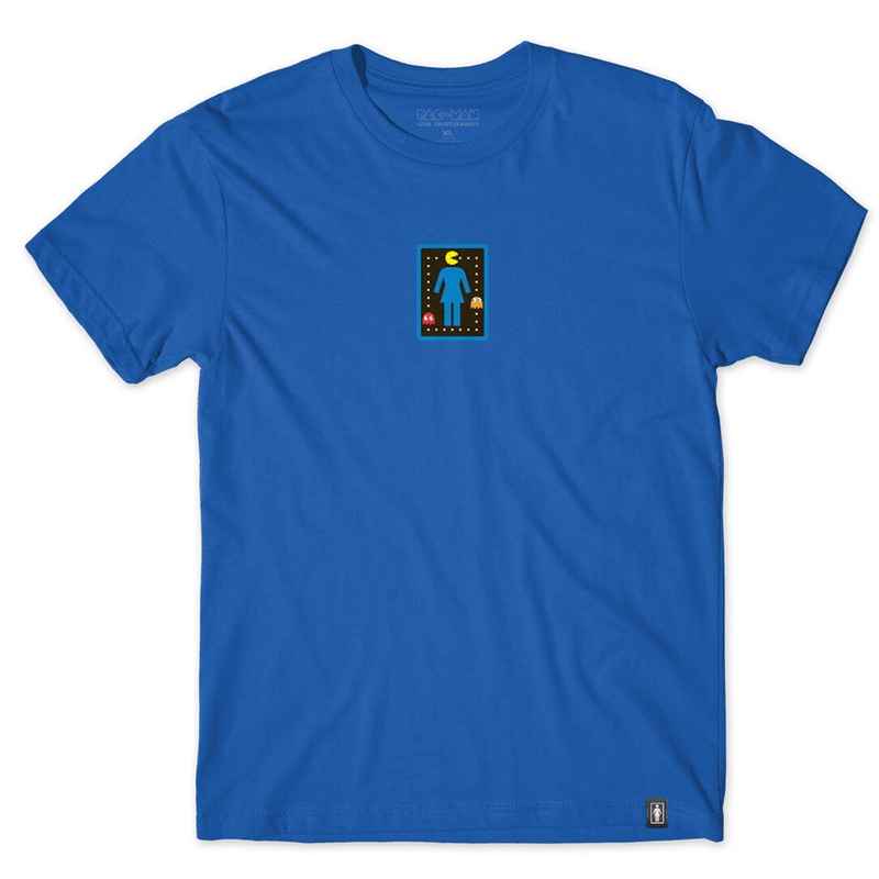 Girl OG Pac-Lock T Shirt Blue Small