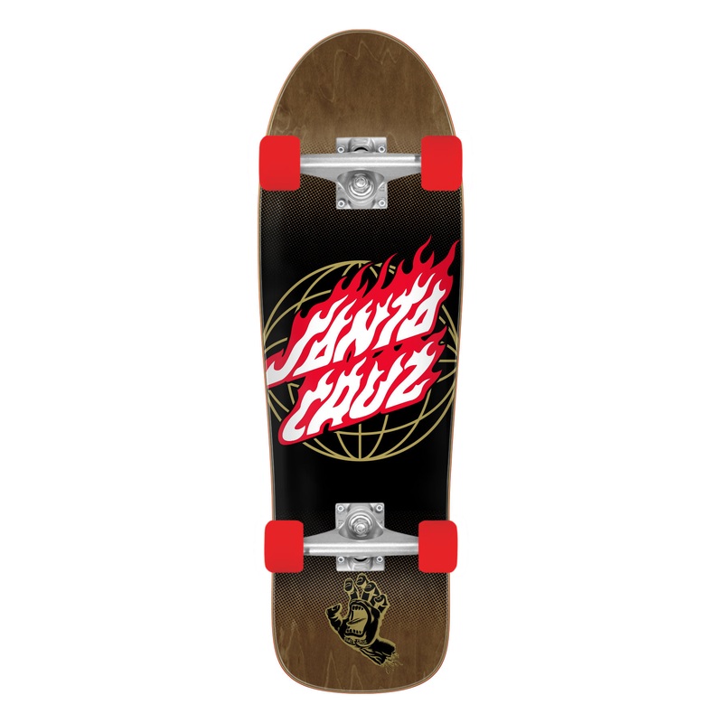 Global Flame Dot 9.7in Santa Cruz Shaped Cruiser No Color 9.7in x 31.7in
