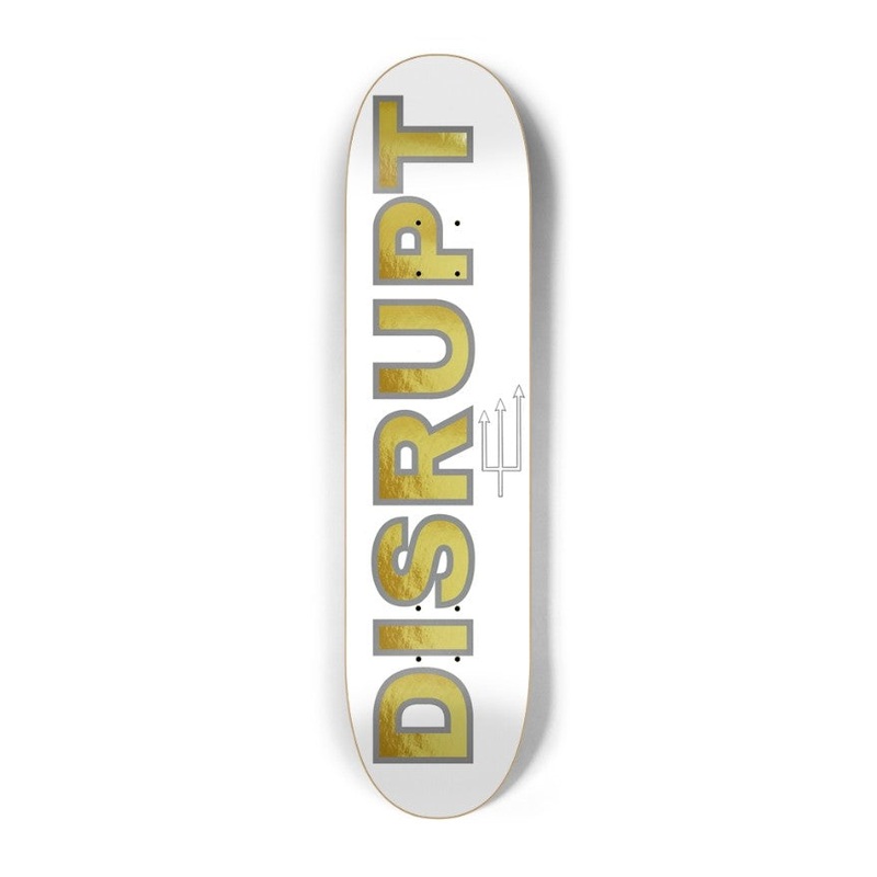 Gold Clean Slate – Disrupt Skateboards 7.87