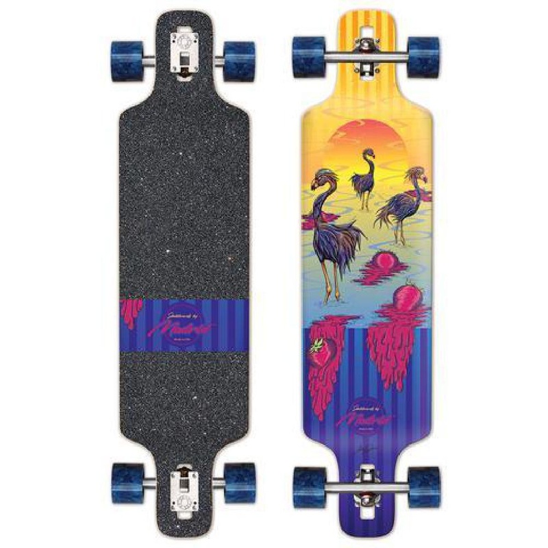 Madrid DTF 39″ Flamingos Drop Through Longboard Deck Only