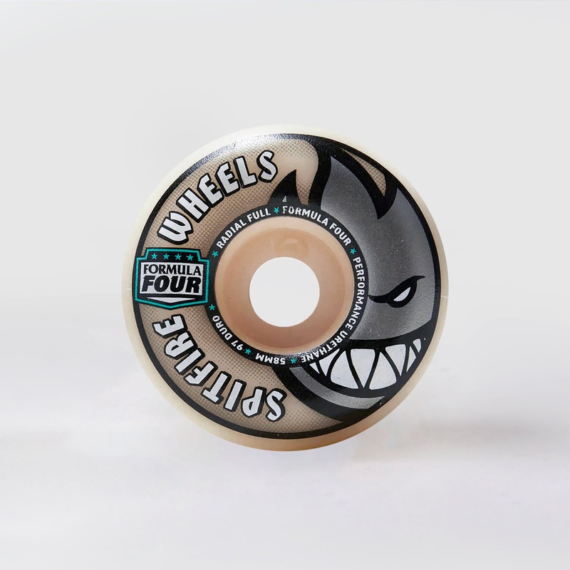 Spitfire – 58mm – 97DU Formula Four Wheels Radial Full  – White 58mm