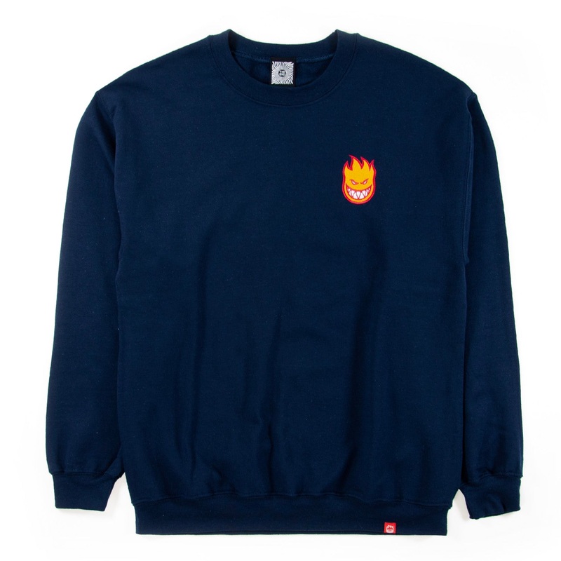 Spitfire Lil Bighead Fill Crew Sweat – Navy/Gold/Red/White S