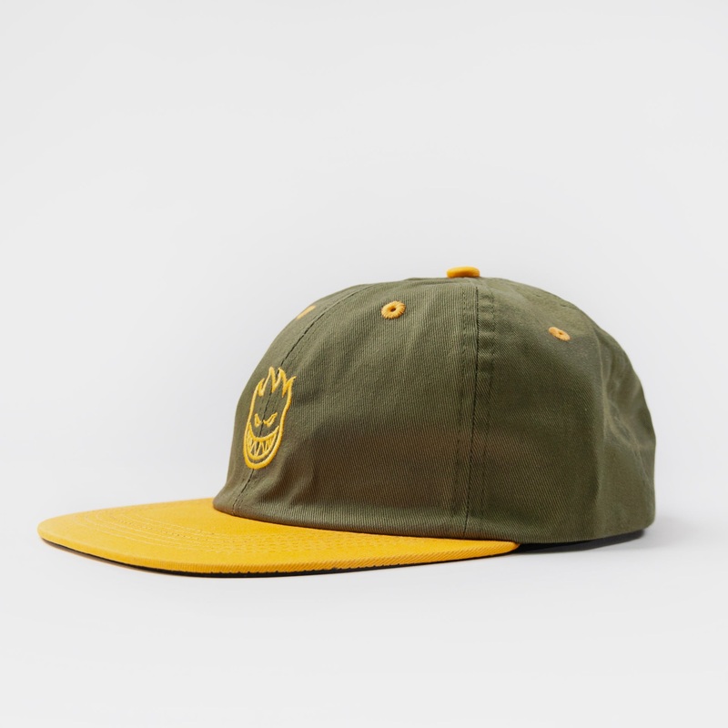 Spitfire Strapback Lil Bighead Cap – Olive/Gold