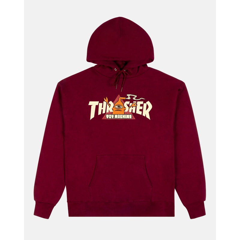 THRASHER X TOY MACHINE “VORTEX” HOODED SWEATSHIRT S