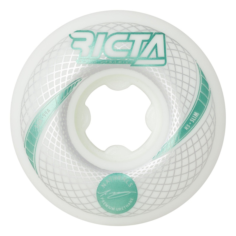54mm McCoy Vortex Naturals Slim 99a Ricta Skateboard Wheels White 54mm