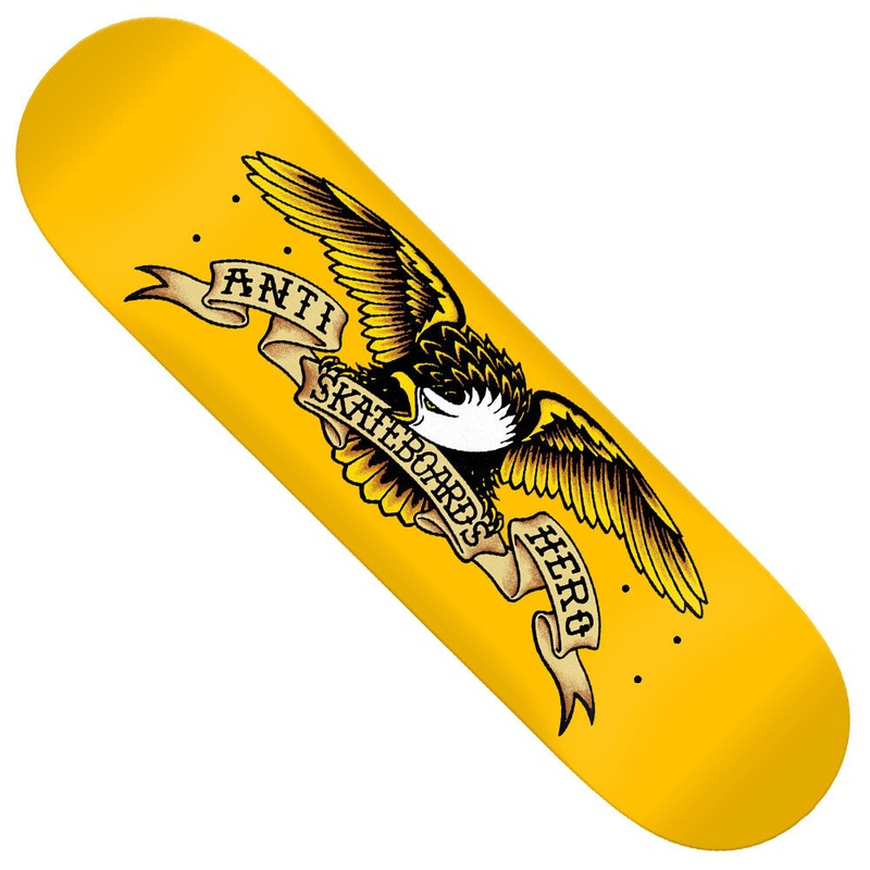 Basalt Construction DBX 8.25×32 Yellow Anti Hero Skateboard Deck