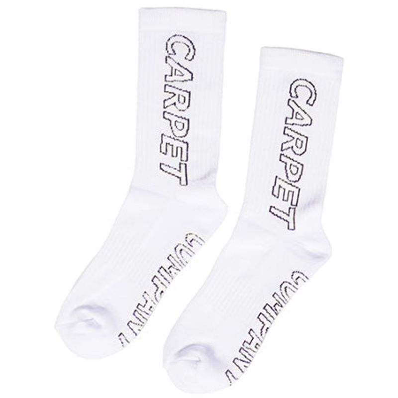 Carpet Company Misprint UV Crew Socks White/ UV Color Changing One size fits all