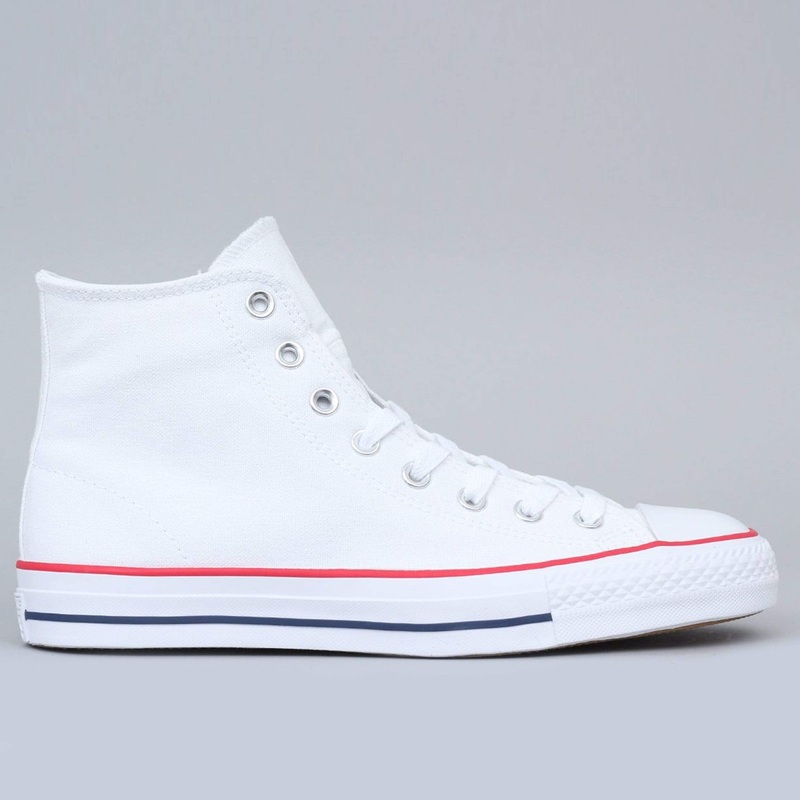 Converse CTAS Pro Hi Canvas Shoes White / Red / Insignia Blue UK7