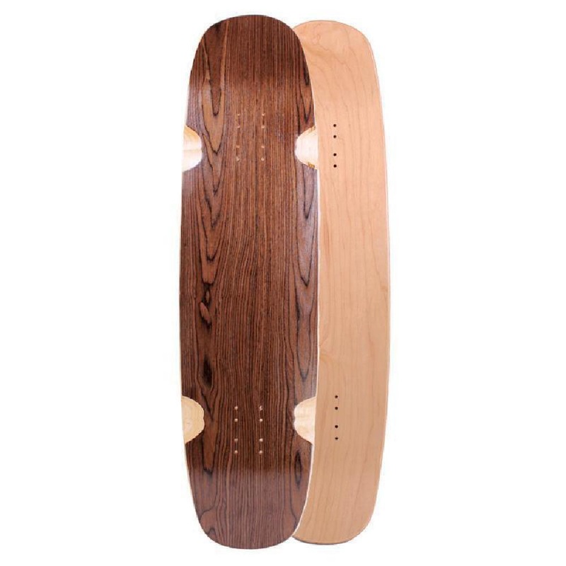 Custom Blank Double Kicktail Topmount Dark Walnut 36″ Longboard Complete