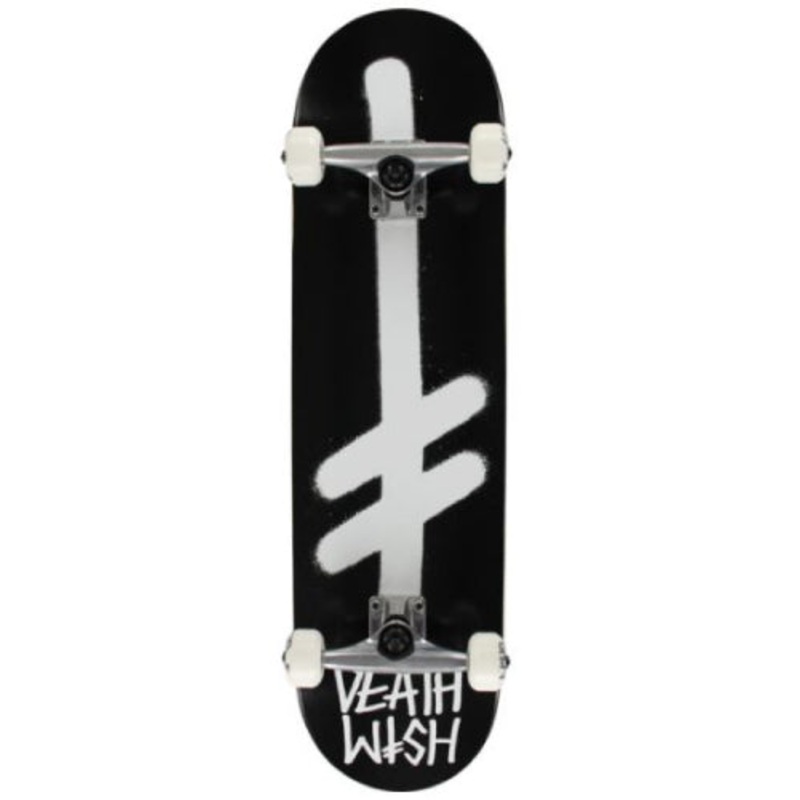 Deathwish Gang Logo Complete Skateboard Black/White 8.25″ 8.25″