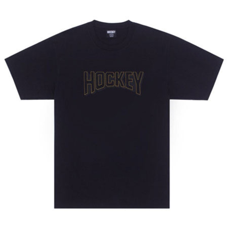 Hockey Outline T Shirt Black Medium