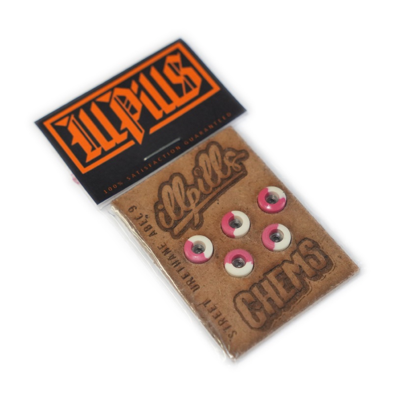 ILLPILLS Red/White Urethane Fingerboard Wheels (Choose Size) Street