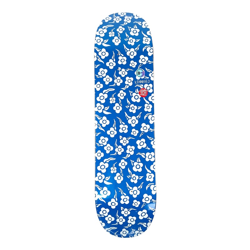Krooked PP Flowers Deck Blue – 8.25″ 8.25″