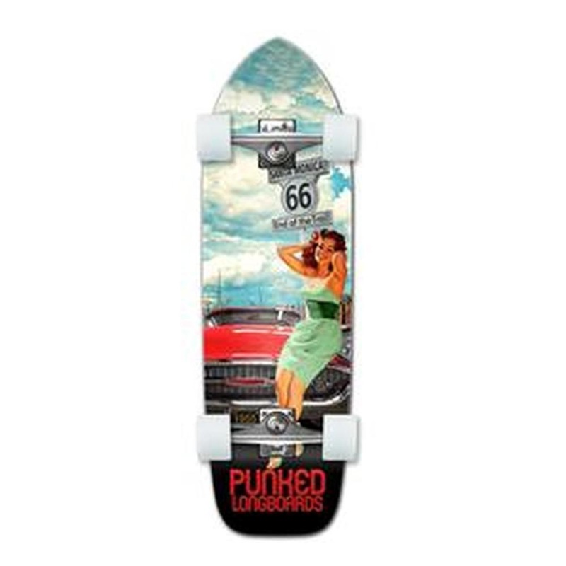 Punked Old School Longboard Complete -Route 66 Series – RTE-66 Complete