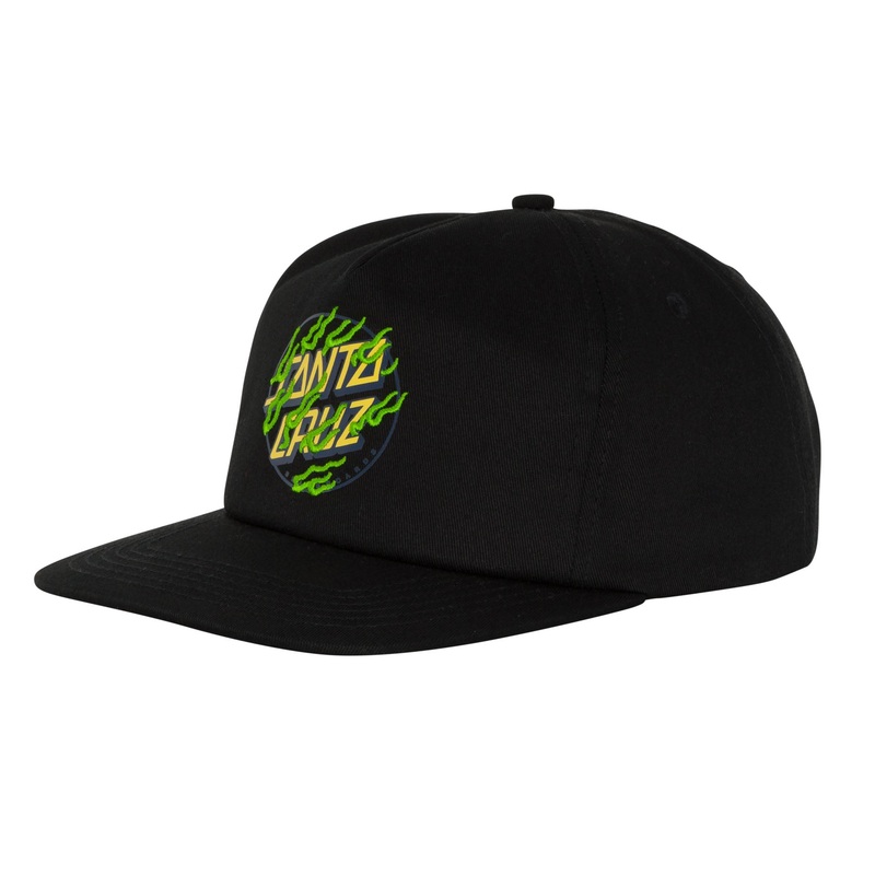 Santa Cruz Inferno Dot Snapback Mid Profile Hat Black