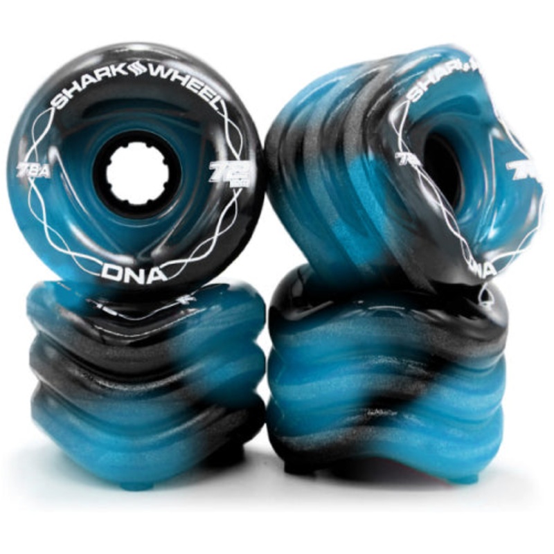 Shark Wheel DNA Longboard Wheels Blue/Black Swirl 72MM 78A 72mm