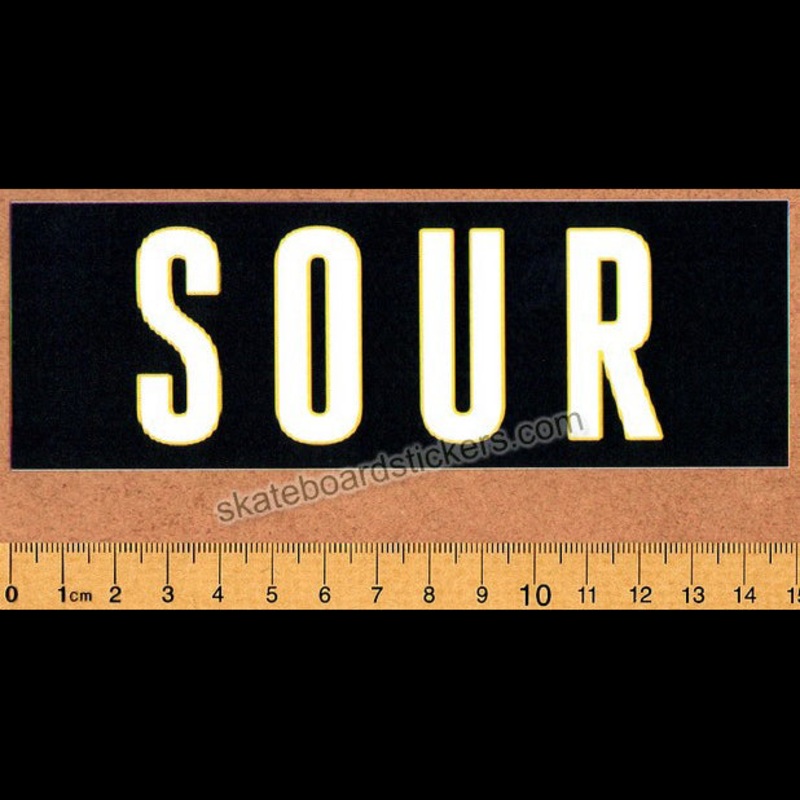 Sour Solution Skateboards Gold Outline Skateboard Sticker