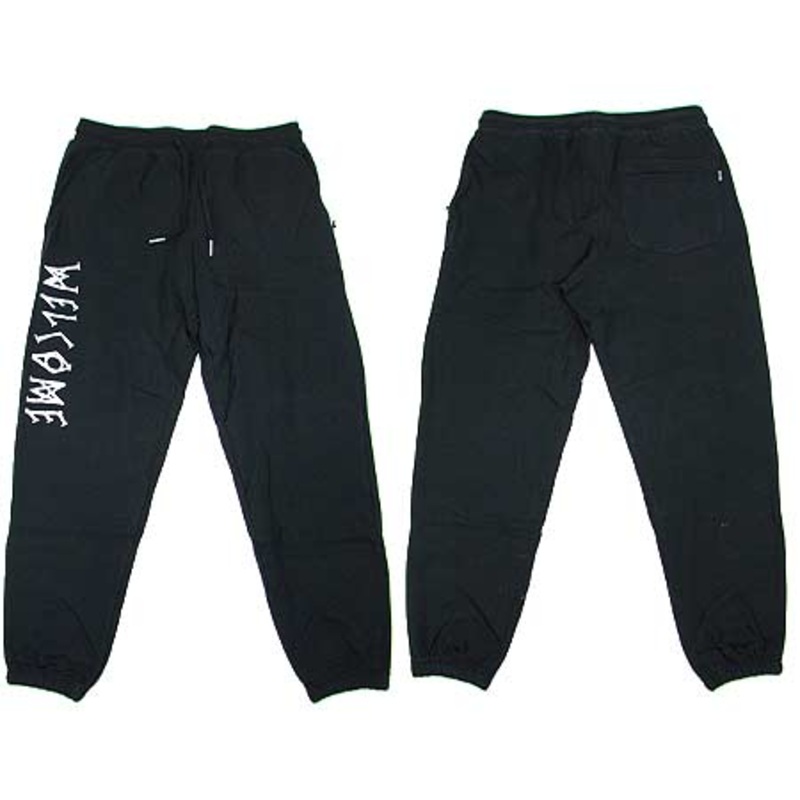 Welcome Skateboards Scrawl Sweat Pants Black/ White Medium