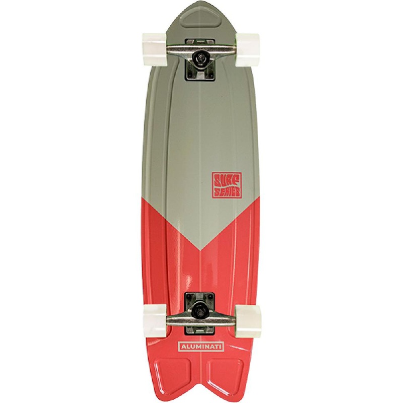Aluminati Surf Fishtail V-Cut 28″ Cruiser Longboard Complete