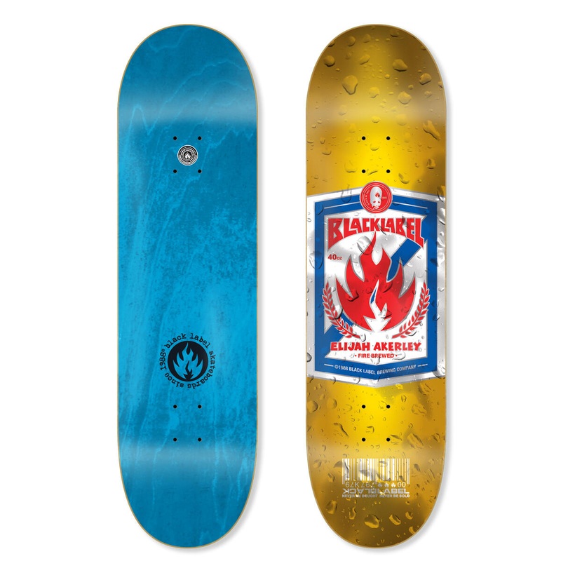 BLACK LABEL ELIJAH AKERLEY “40 OUNCE” 8.75 SKATEBOARD DECK
