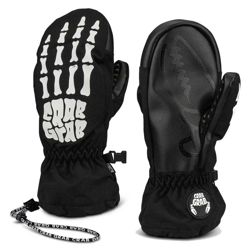 Crab Grab Cinch Youth Mittens Small Black