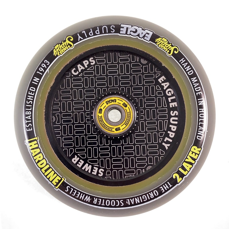 Eagle Supply Wheel Hard Line 2 Layer Hollowtech Core Sewercaps 115 MM – Black / Grey
