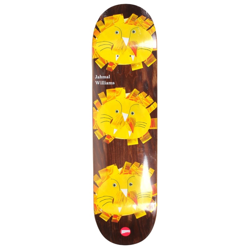 HOPPS SKATEBOARDS WILIAMS 3 LIONS SKATEBOARD DECK 8.38 ASSORTED STAINS 8.38