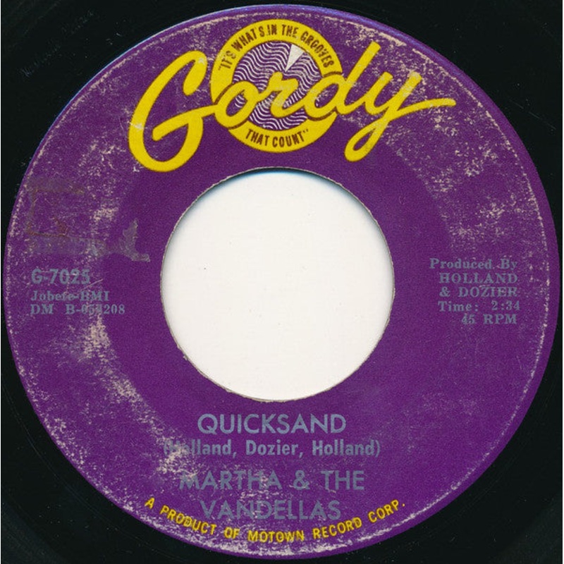 Martha & The Vandellas  Quicksand / Darling, I Hum Our Song Vinyl 7″ Record *Used 1963 Release*