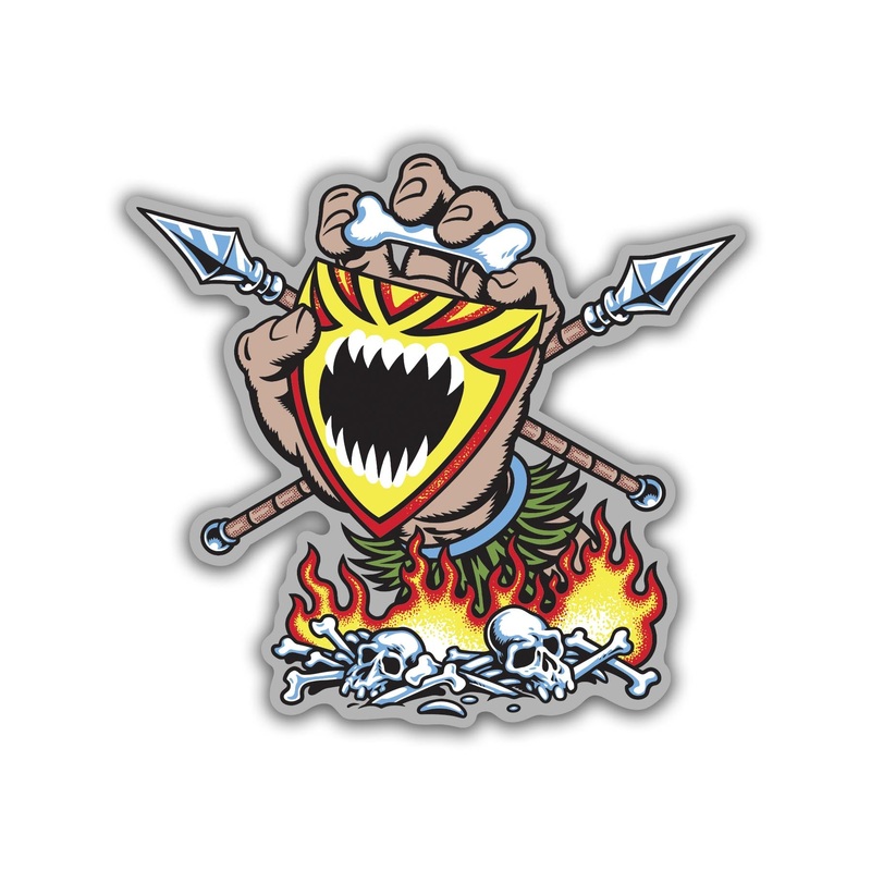 Salba Screaming Witch Doctor 4.5in Santa Cruz Stickers (25 Pack) Multi 4.5 in