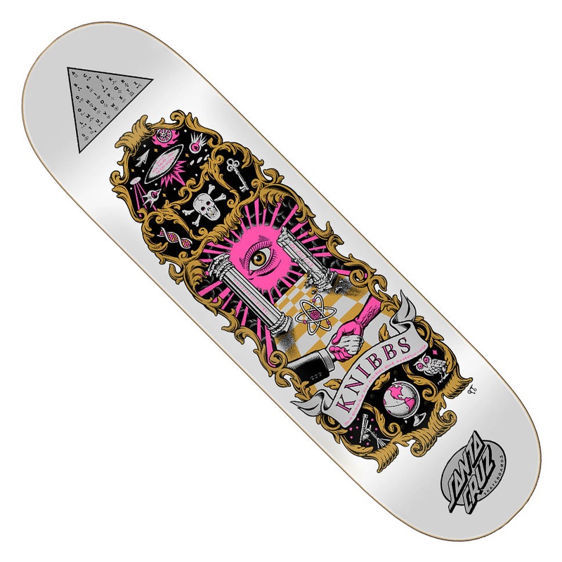 Santa Cruz Jereme Knibbs Cryptic Deck White 8.5 x 31.6 WB:14