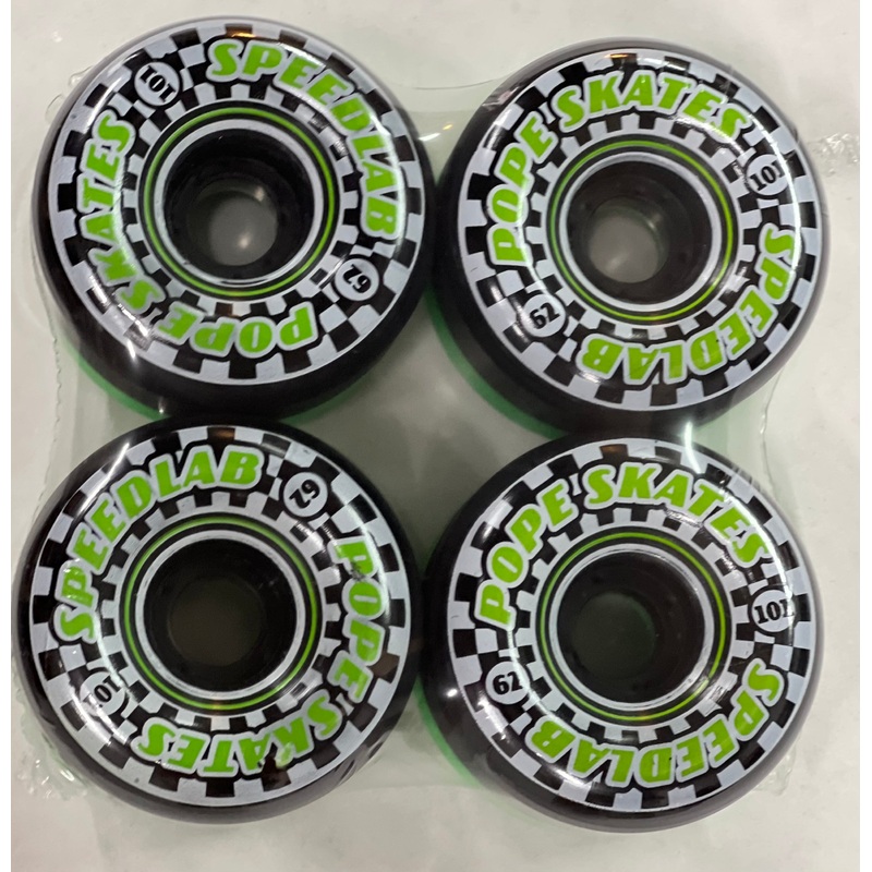 Speedlab Pope Skates Skateboard Wheels – BLACK / GREEN