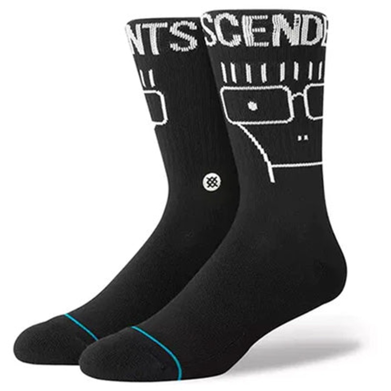 Stance Descendents Crew Socks Washed Black Large