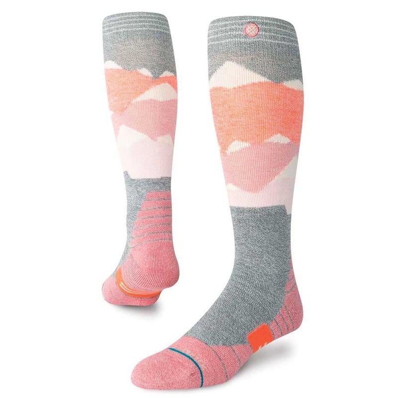 Stance Lonley Peaks Unisex Snowboard Socks – Dusty Rose Small