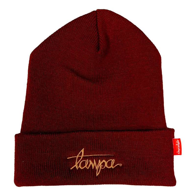 Chocolate Tampa Flip The Script Beanie Maroon One Size Fits All