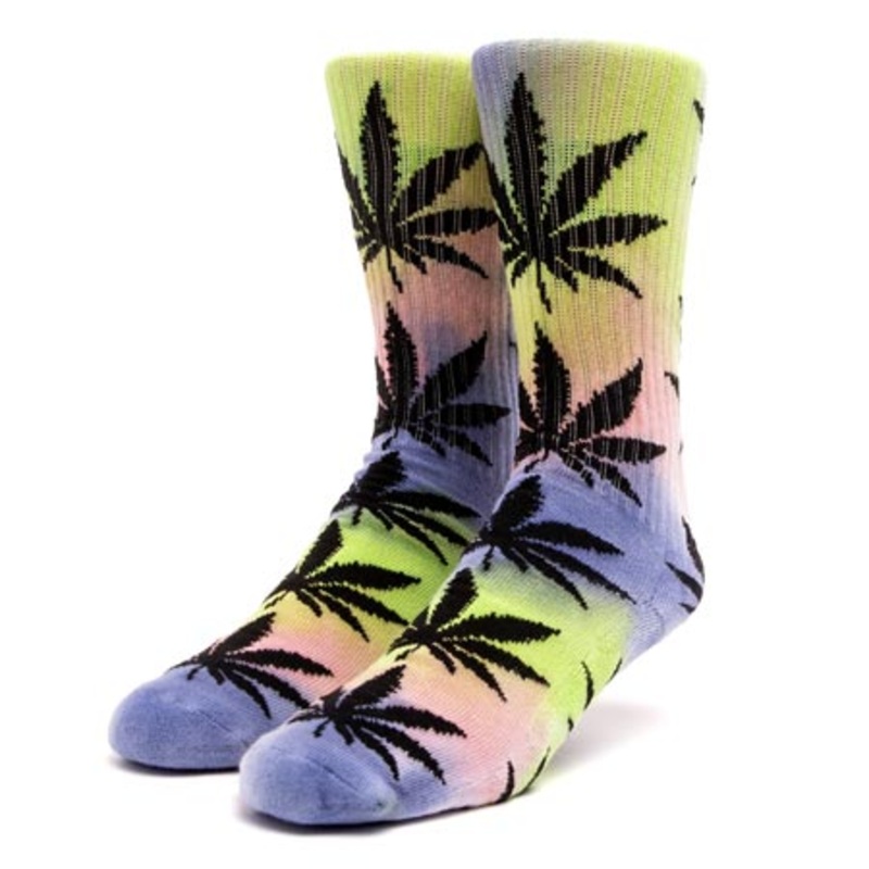 HUF Drip Dye Plant Life Socks Purple One size fits all
