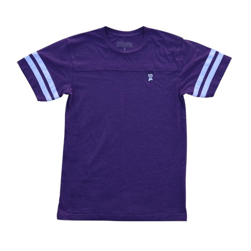 Meow Skateboards Embroidered Jersey Purple Large