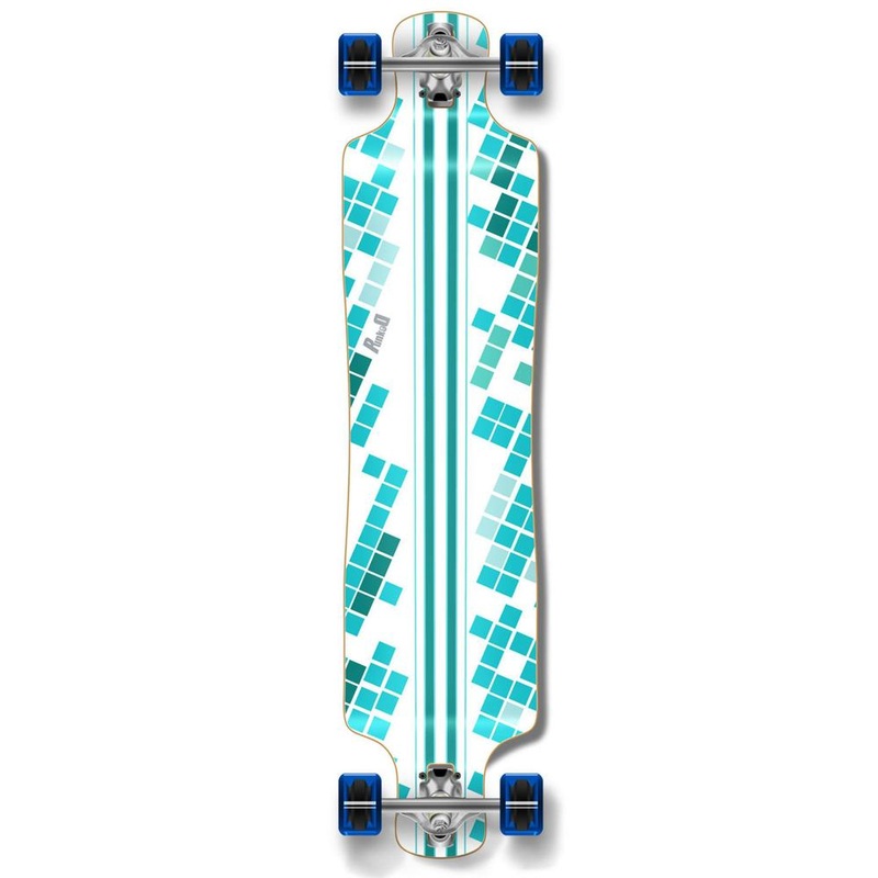 Punked Lowrider White Digital Wave Longboard Complete Complete