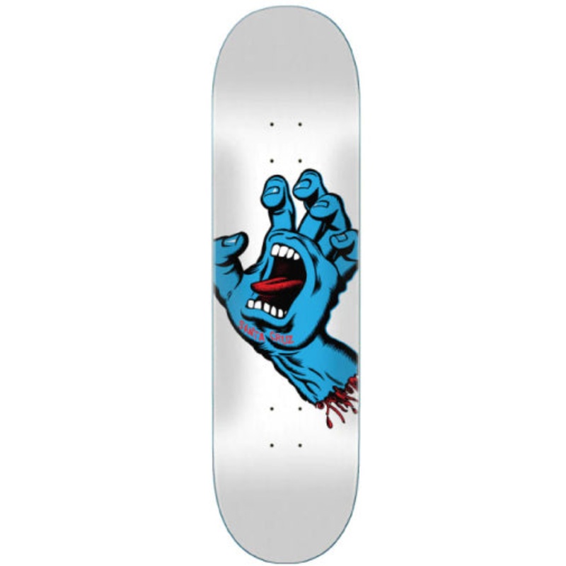 Santa Cruz Screaming Hand Skateboard Deck White 8.25″ 8.25″