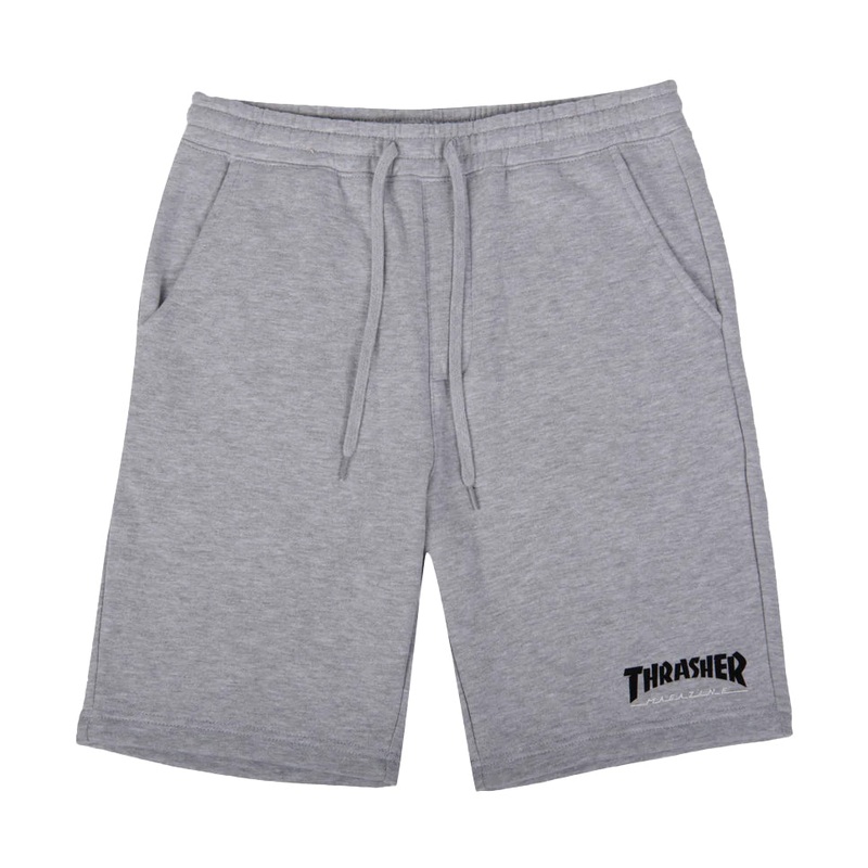 Thrasher Magazine Mag Logo PE Shorts Heather Grey Small