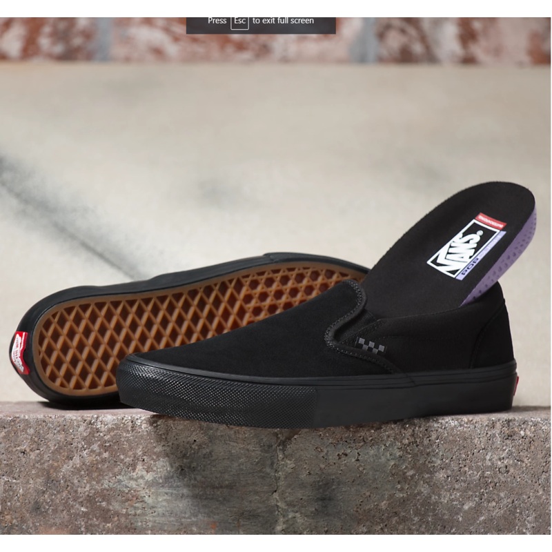Vans Shoes “Skate Slip On- Black/Black” Shoe 8