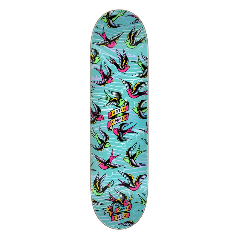 8.0in Sommer Sparrows Santa Cruz Skateboard Deck No Color 8.00in x 30.50in